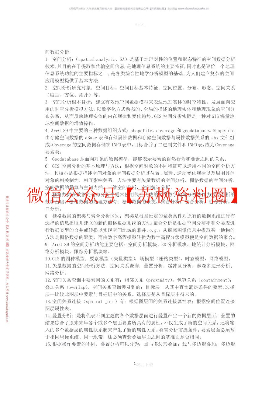 空间数据分析